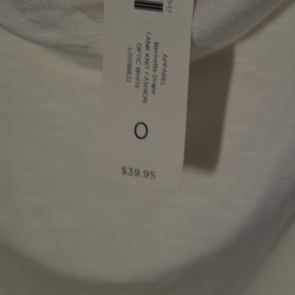 Chico's Bennette Drape Cowl Neck Knit Tank Top Optic White Womens Size S New - Picture 5 of 11